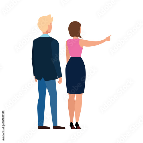 Wallpaper Mural Woman and man avatar design, Person people human profile and user theme Vector illustration Torontodigital.ca