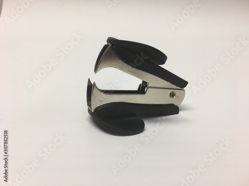 black stapler isolated on white background