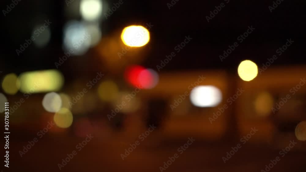 Blurry bokeh view of busy street in Berlin at night Blurry bokeh view of busy street in Berlin at night