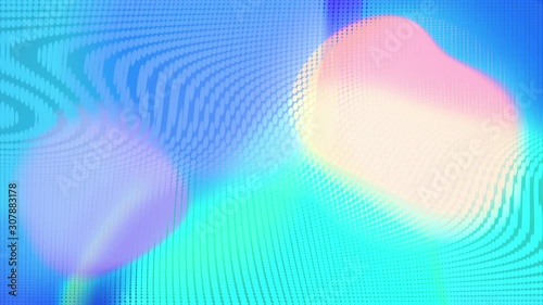 Abstract blurred transparency dot mosaic movie, glowing gradient magical waves. Background for Youtube, opener, Christmas theme, holiday, party, clubs, event, music clips, advertising footage.