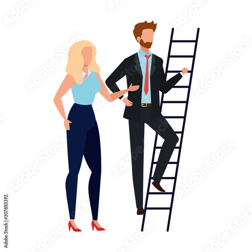 Woman and man avatar design, Person people human profile and user theme Vector illustration