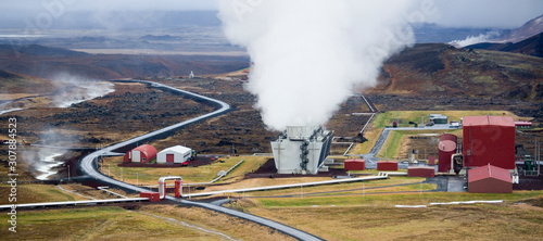 Krafla Geo thermal Power Station in Iceland photo