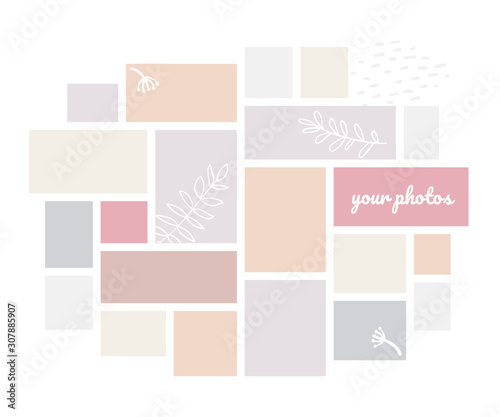 Creative mood board - colorful vector background template
