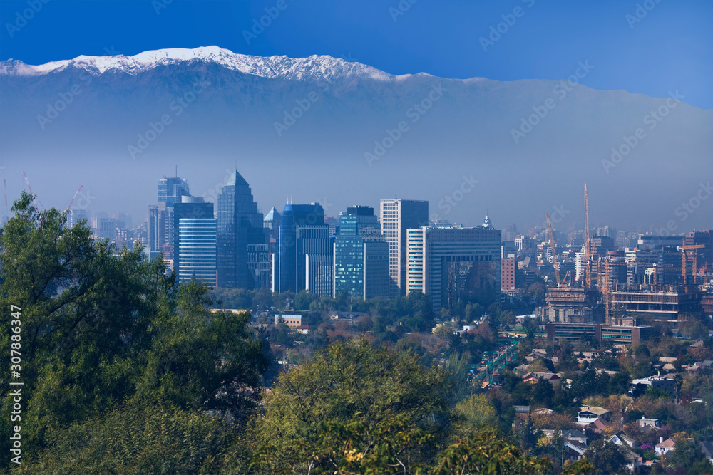 Urban air pollution over the city of Santiago in central Chile