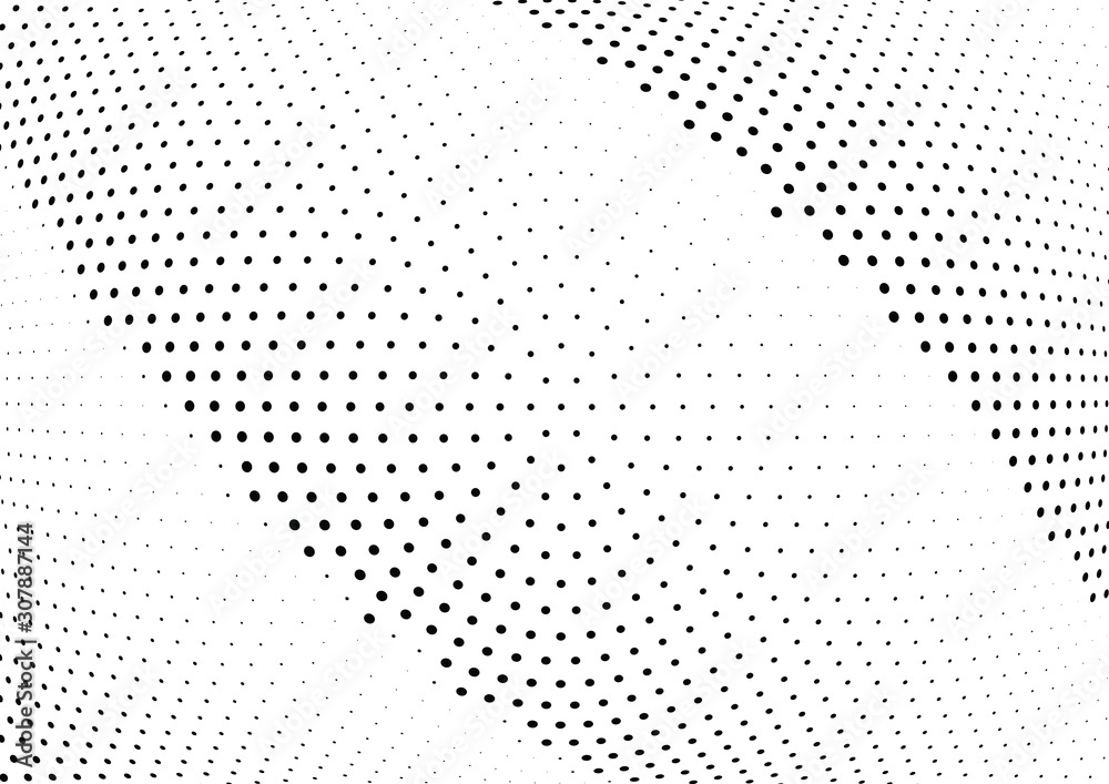 Abstract halftone wave dotted background. Futuristic grunge pattern, dot, circles.  Vector modern optical pop art texture for posters, sites, business cards, cover, labels mock-up, stickers layout