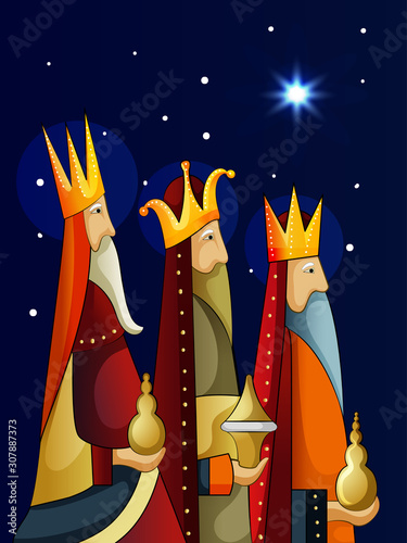 Illustration of Epiphany ( Epiphany is a  Christian festival )