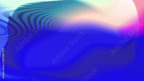 Abstract blurred transparency dot mosaic movie, glowing gradient magical waves. Background for Youtube, opener, Christmas theme, holiday, party, clubs, event, music clips, advertising footage.