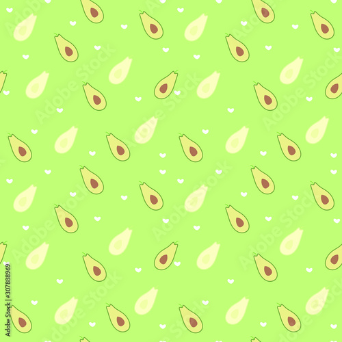 avocado seamless pattern vector. avocados background for wrapping, fabric, textile