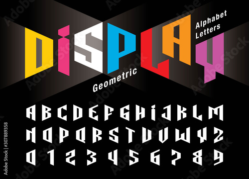 Vector of Distort Modern Alphabet Letters and numbers, Minimalist Font Design