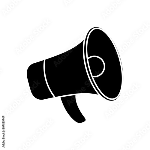 Megaphone icon design, Amplifer speaker bullhorn announce speech message communication and sound theme Vector illustration