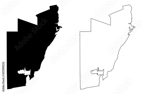 Al Wakrah (State of Qatar, Municipalities of Qatar) map vector illustration, scribble sketch Al Wakrah map photo