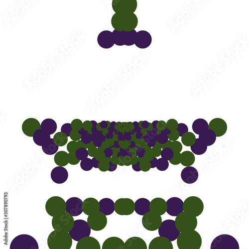 start shape filled by circles