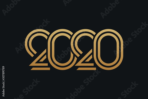 Gold 2020 , typography text design