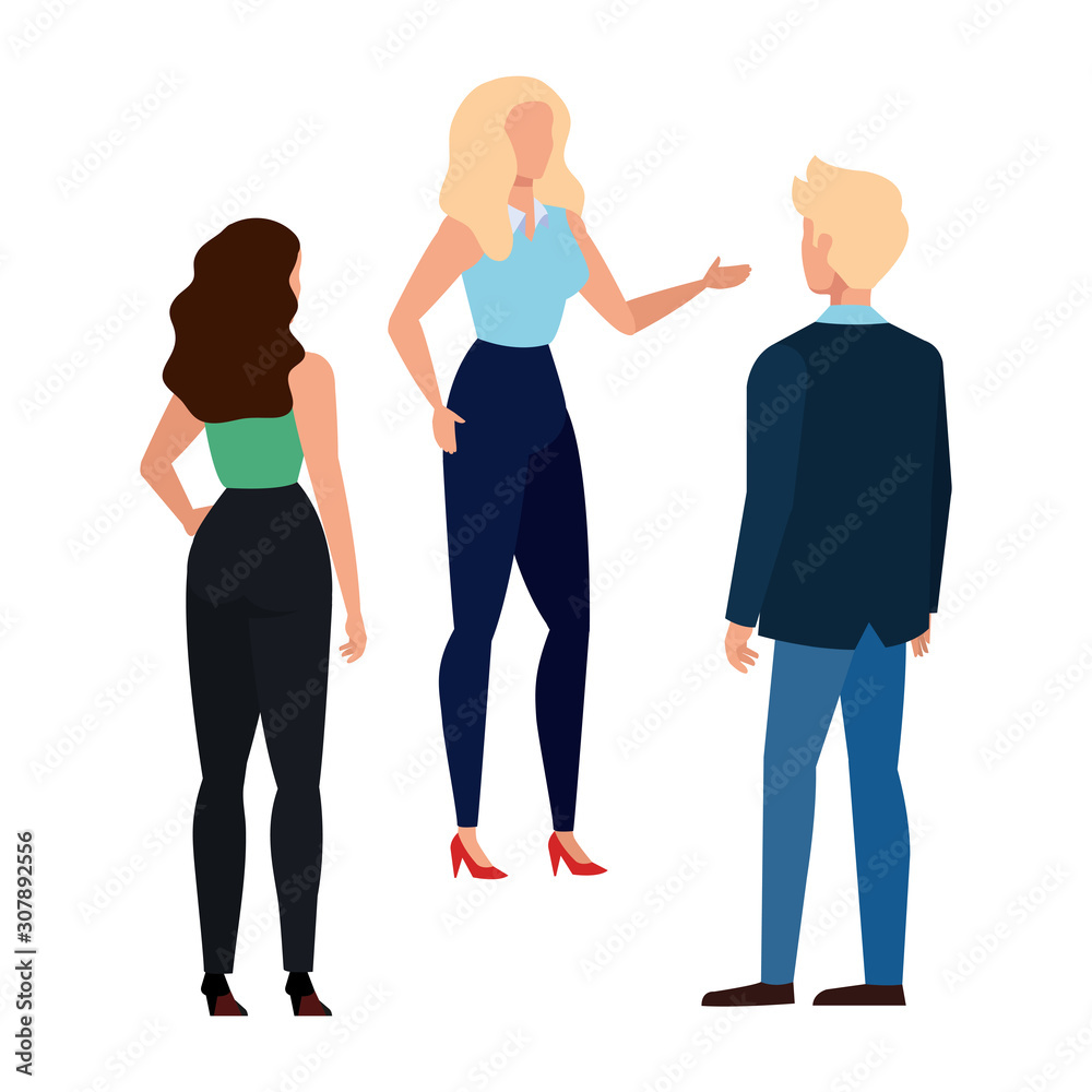 Women and man avatar design, Person people human profile and user theme Vector illustration