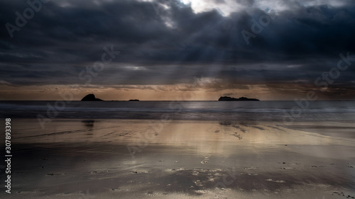 Trinidad State Beach in Trinidad,  Humboldt County, sunset, long exposure photo