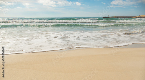 Landscape coast Mediterranean beach in Spain