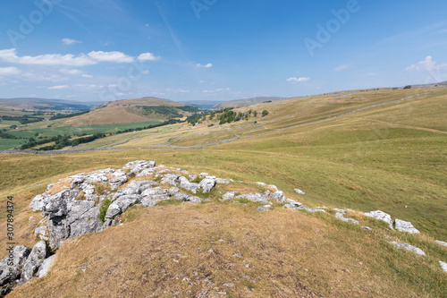 View of Conistone Pie mountain in the Yorkshire Dales National Park