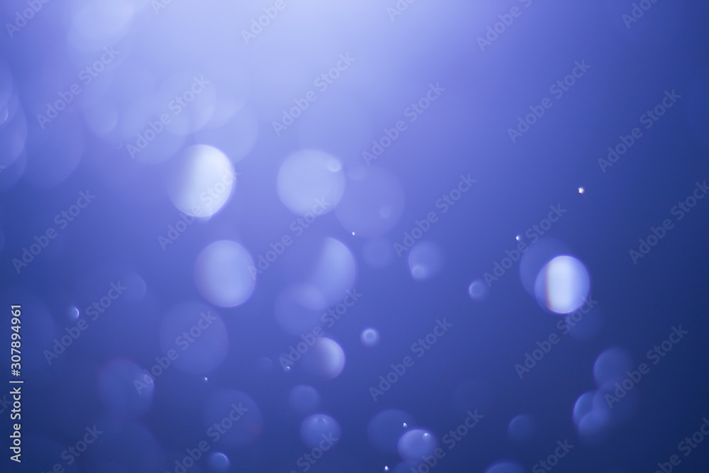 Bokeh on a blue background