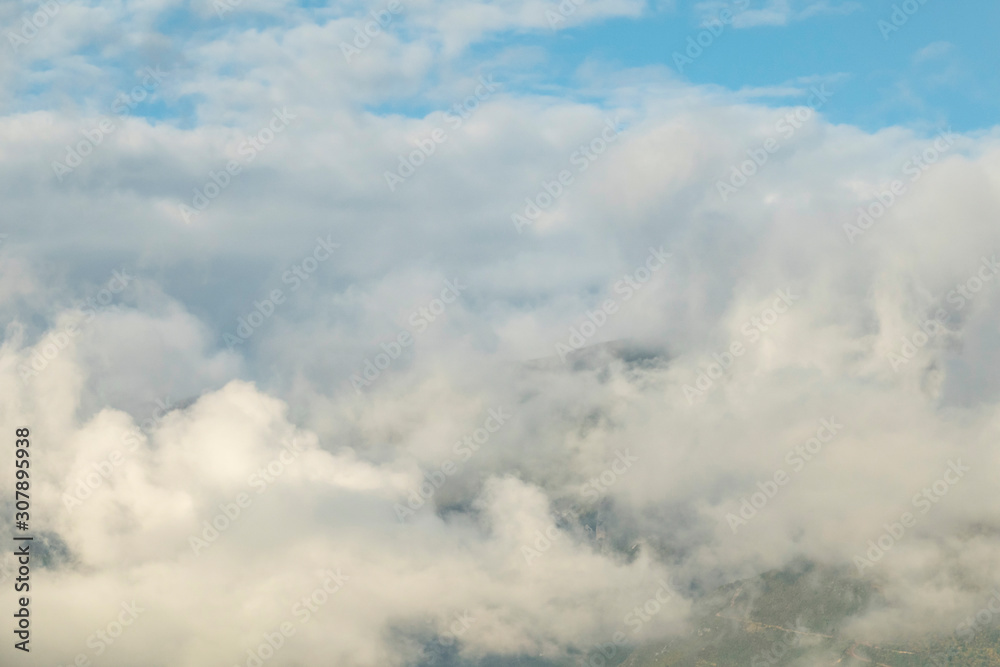 Morning mist landscape. Morning mist landscape.