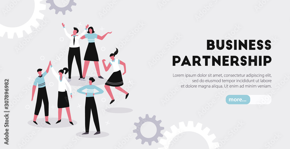 Business Partnership Horizontal Banner