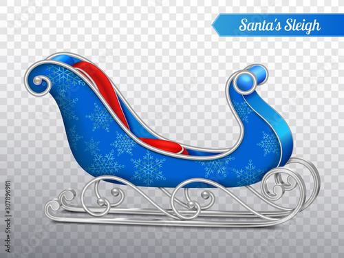 Blue Sleigh Trasparent Composition