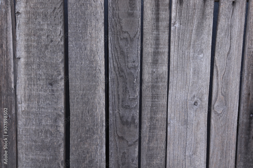 Wooden, old, unprocessed boards.