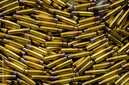 Many ammunition cartridge case background.