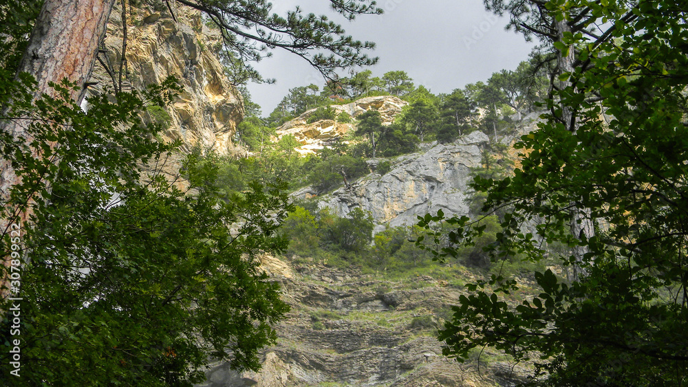 Rocky mountain. Crimean landscape. Mountain hiking Rocky mountain. Crimean landscape. Mountain hiking