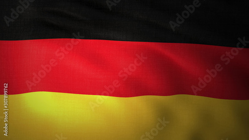 Germany flag. Waving flag of Germany 3d illustration