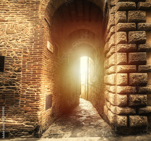 Old arches in Montepulciano photo
