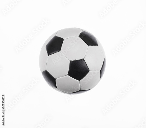 classic spotted soccer ball isolated on white background