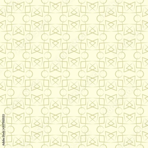 Olive green seamless pattern. Geometric background