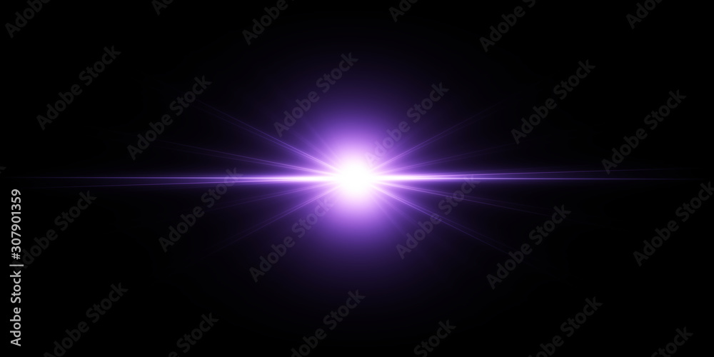 VFX Glow lighting effect star burst, flash energy ray. Creative design template