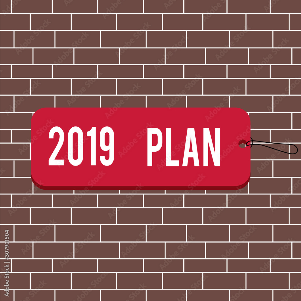Text sign showing 2019 Plan. Business photo text Challenging Ideas Goals for New Year Motivation to Start Label tag badge rectangle shaped empty space string colorful background Text sign showing 2019 Plan. Business photo text Challenging Ideas Goals for New Year Motivation to Start Label tag badge rectangle shaped empty space string colorful background