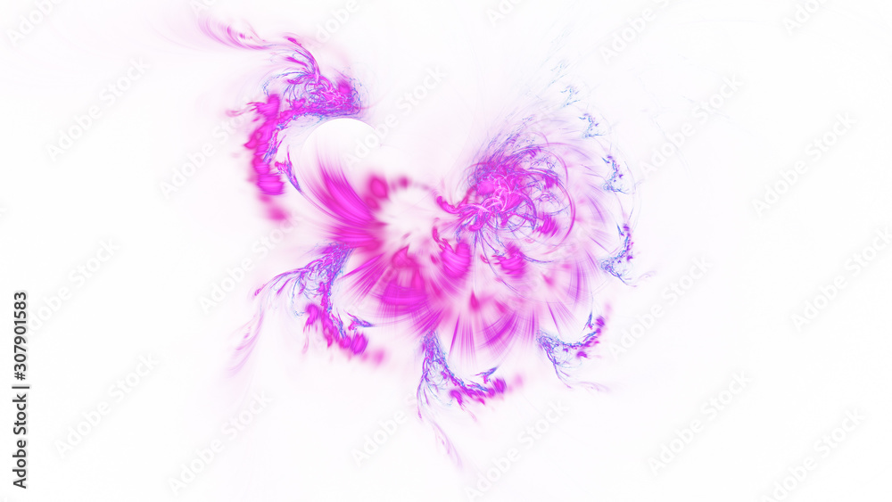 Abstract colorful pink shapes. Fantasy light background. Digital fractal art. 3d rendering. Abstract colorful pink shapes. Fantasy light background. Digital fractal art. 3d rendering.