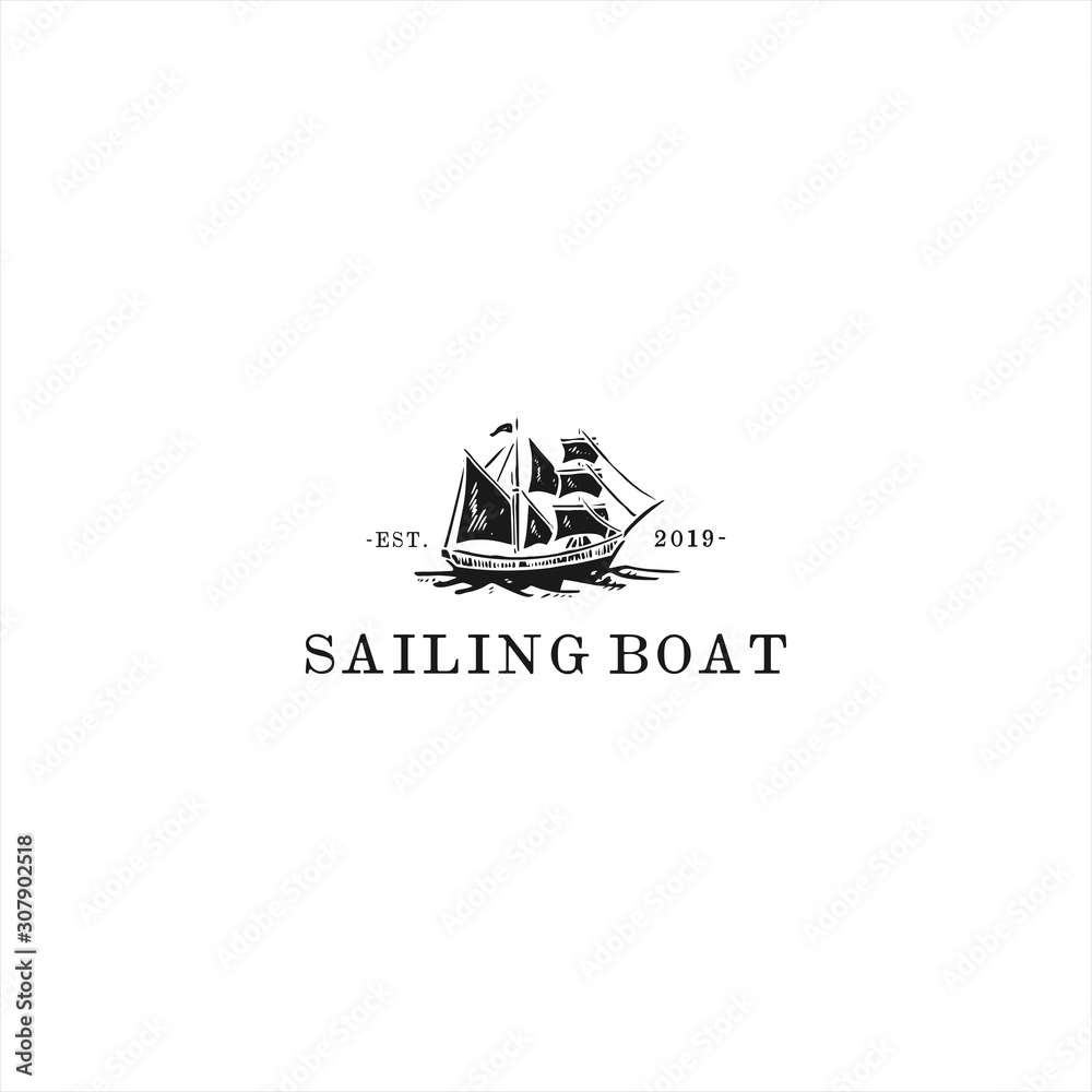 Sailing Boat logo design template Sailing Boat logo design template