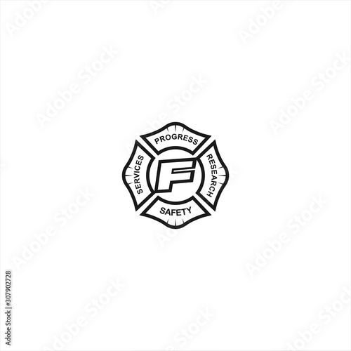 Fire Fighter vector Logo Design Template