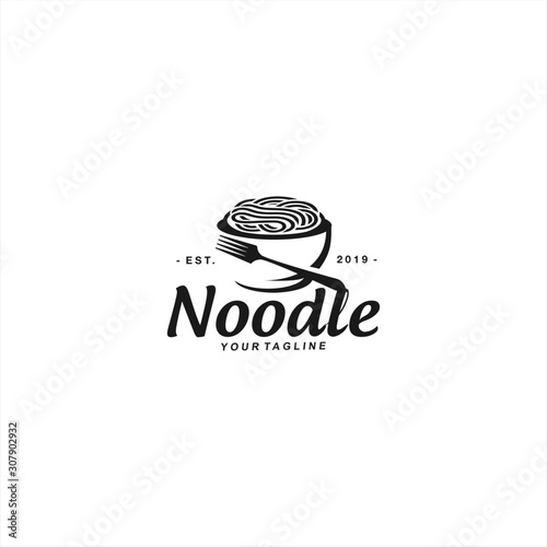 Noodle Logo design template idea