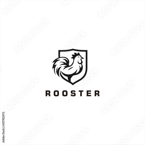 Simple Rooster Logo Design Template