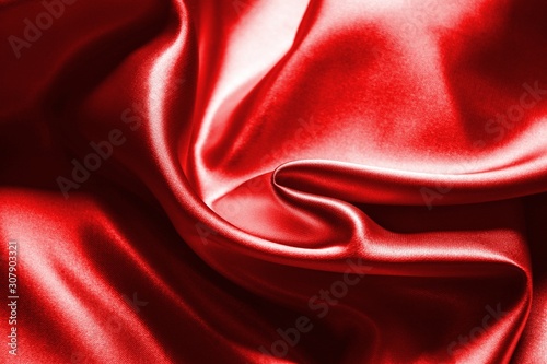 Red fabric close up background