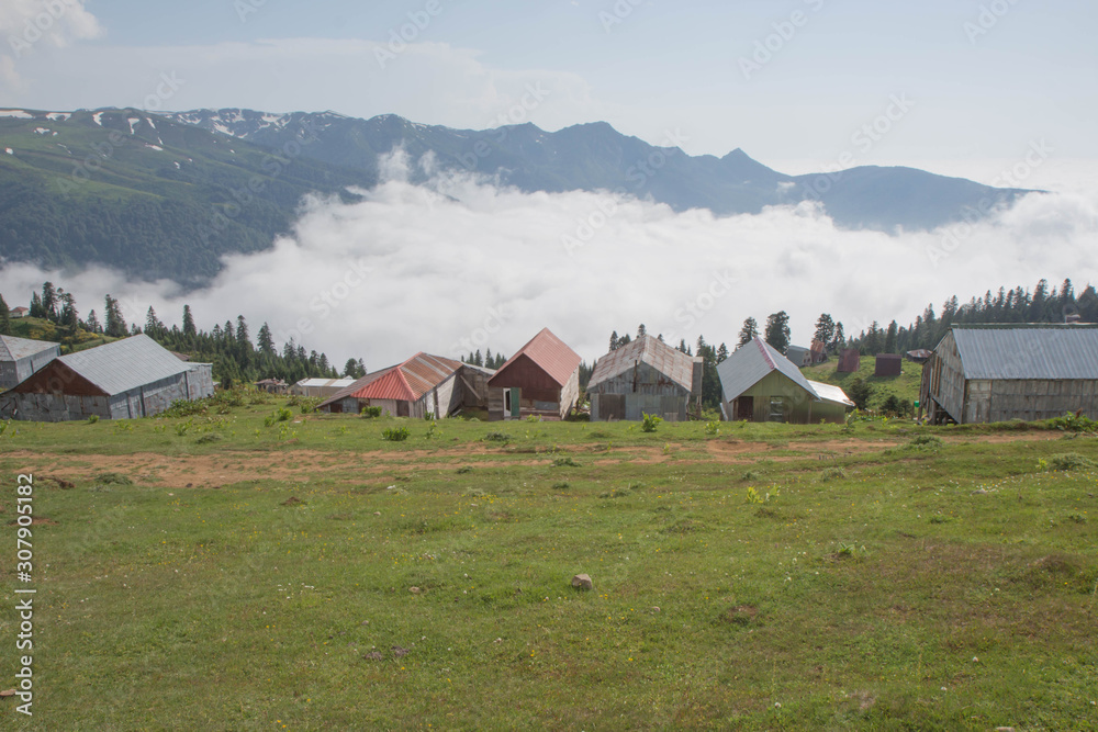 Famous tourist attraction. Location place Western Georgia, Georgia, Europe. Caucasus mountains Famous tourist attraction. Location place Western Georgia, Georgia, Europe. Caucasus mountains