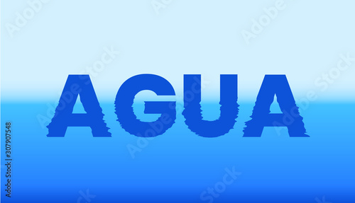 Efecto de texto con agua