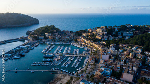 puerto Sóller al atardecer Mallorca España