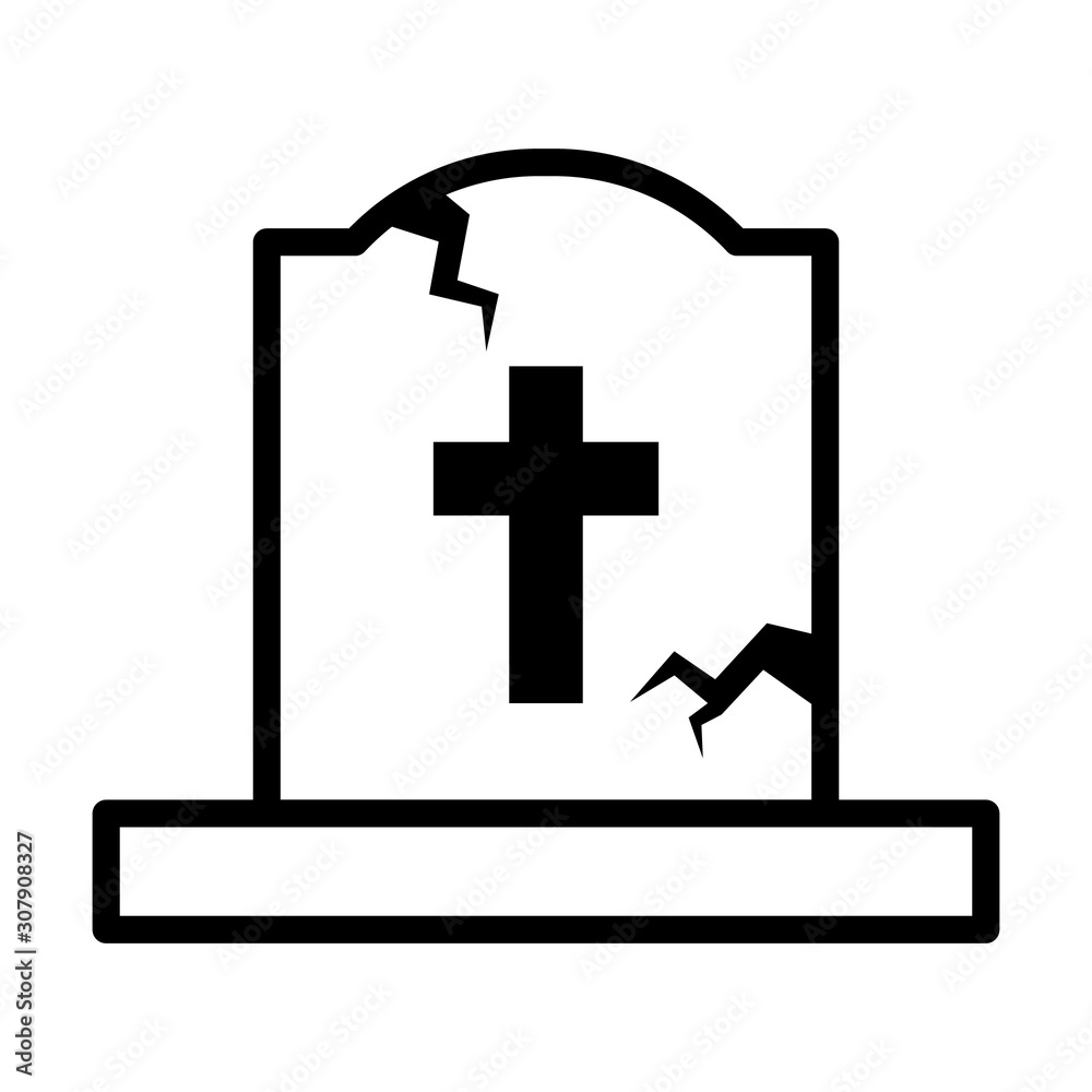 Tomb Stone Icon Vector Simple Design Tomb Stone Icon Vector Simple Design