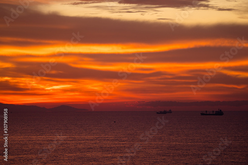 sunset over the sea © banusevim