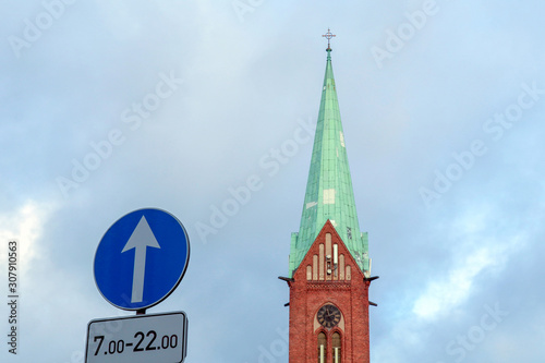 St. Gertrude New Church, a parish church of the Evangelical Lutheran Church of Latvia in Riga, the capital of Latvia