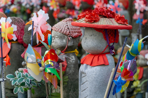 Guardian Deities of Children at Zojoji Temple , Tokyo Japan photo