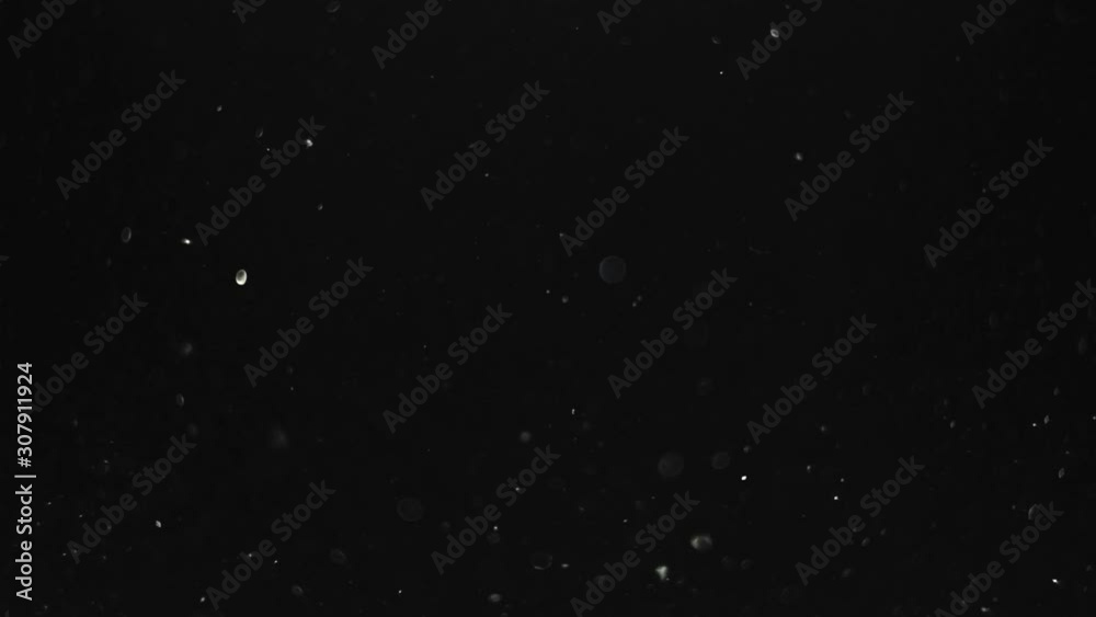particles on black background, abstract overlay with particles and bokeh
