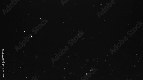 particles on black background, abstract overlay with particles and bokeh