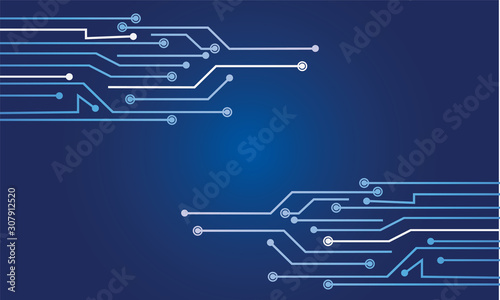 Abstract background  connecting dots and lines. Connection science background, circuit board background technology, Vector illustration design digital technology. with drak blue template